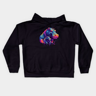 Hippo Mothers Day Kids Hoodie